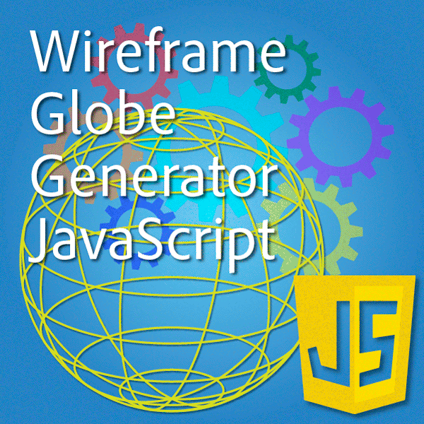 Illustrator javascript wireframe globe icon