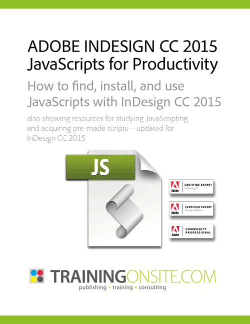 InDesign CC 2015 JetSet JavaScripts for productivity