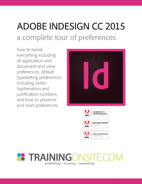 InDesign CC 2015 complete tour of preferences