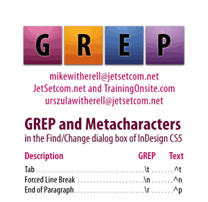 InDesign CS5 GREP and Metacharacters 1-column for smartphones