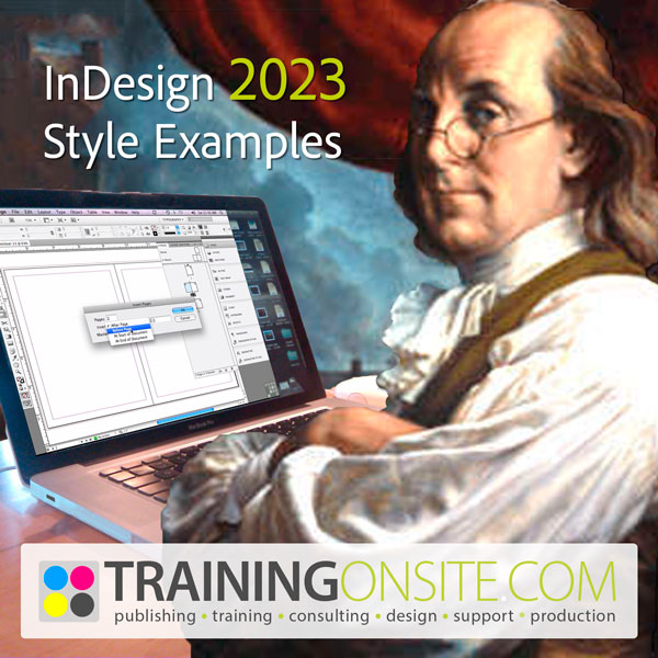 InDesign 2023 styles examples